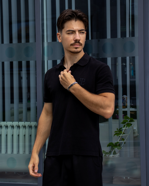 (Polo) Поло-футболка на ґудзиках TOP-01-BLK-S фото