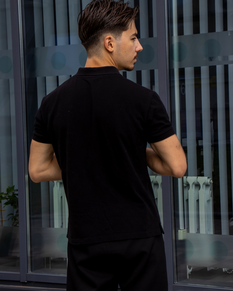 (Polo) Поло-футболка на ґудзиках TOP-01-BLK-S фото
